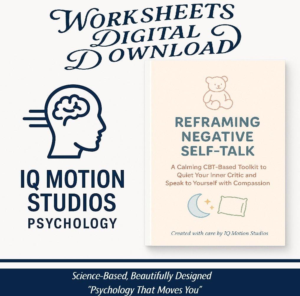 Reframe Negative Self-Talk – CBT Worksheet to Quiet Your Inner Critic & Build Self-Compassion