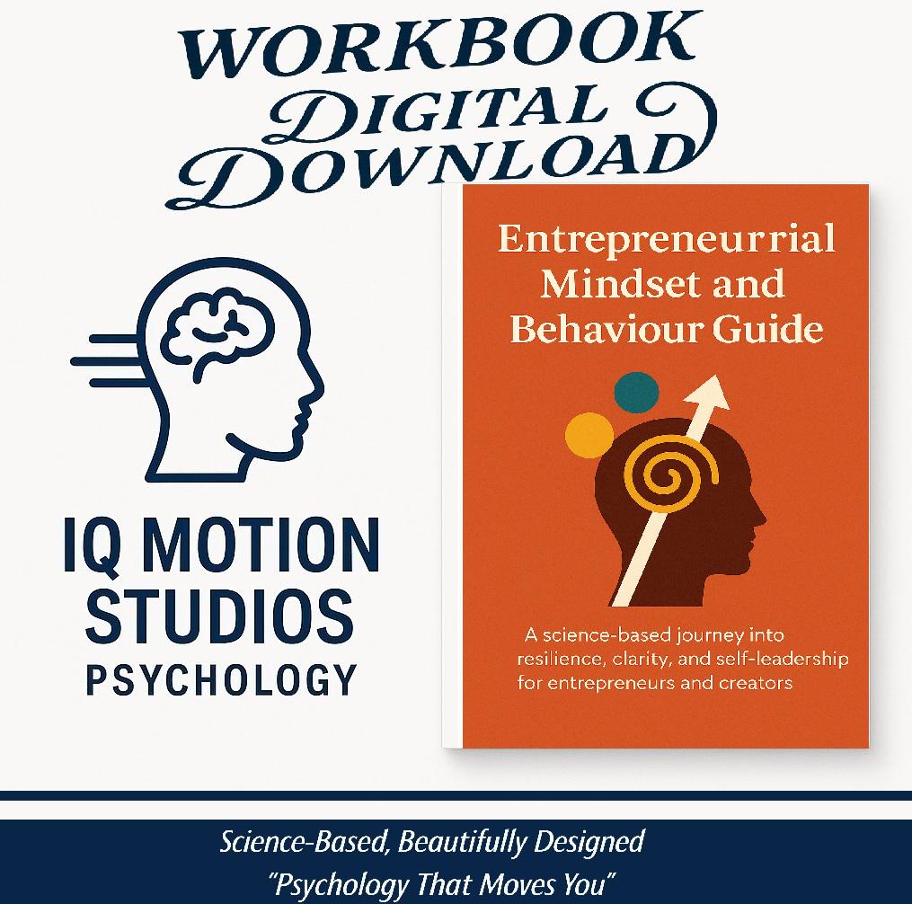 Entrepreneurial Mindset Guide PDF – 60+ Pages for Building Resilience, Vision & Growth Habits | Psychology-Based Workbook