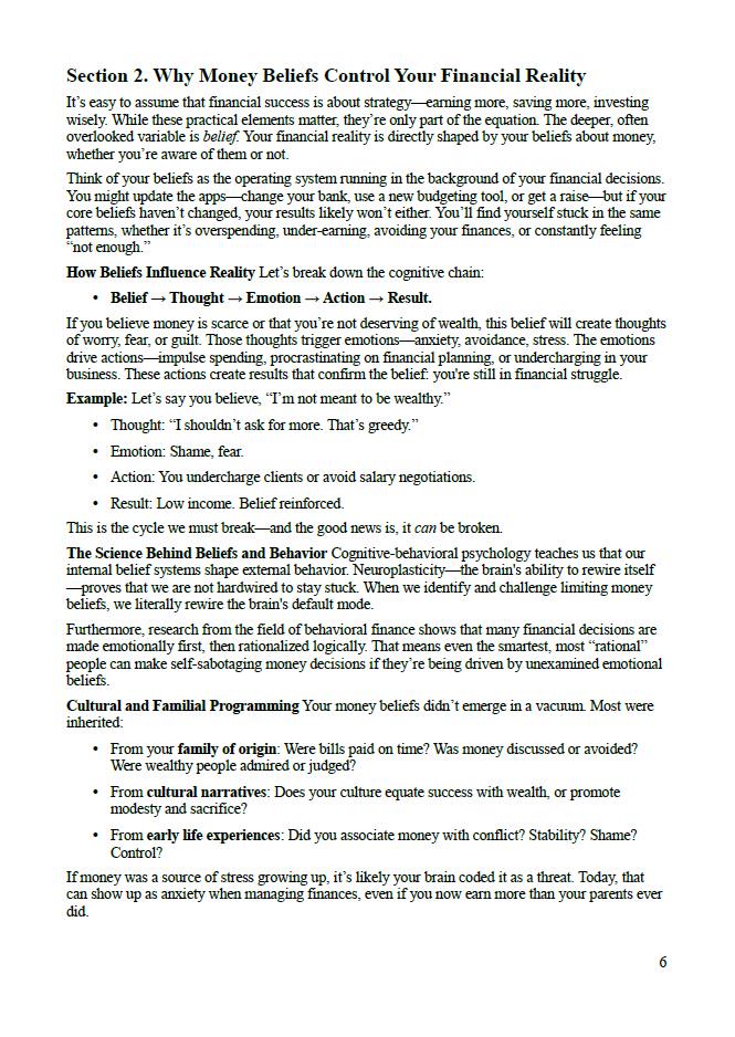 Rewire Your Wealth – Psychology-Based Money Workbook to Transform Beliefs & Improve Financial Habits