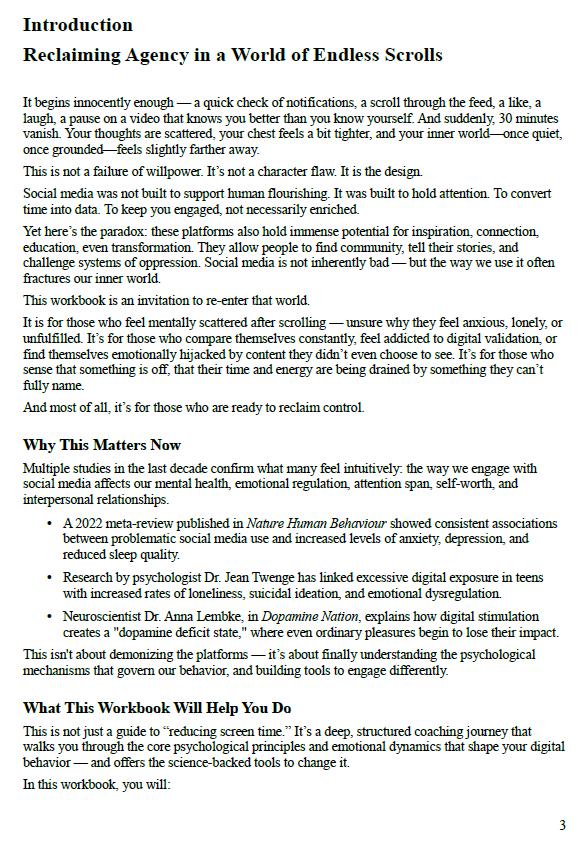 Healthy Social Media Use – A Psychology-Based Workbook for Digital Boundaries, Emotional Awareness & Intentional Online Living