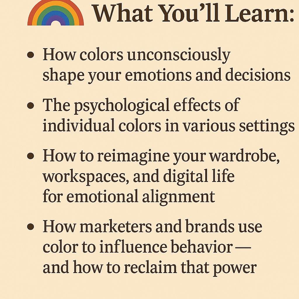 The Psychology of Colors and Mood – Printable Workbook on How Color Affects Emotions, Behavior & Self | A4 PDF Guide by IQ Motion Studios