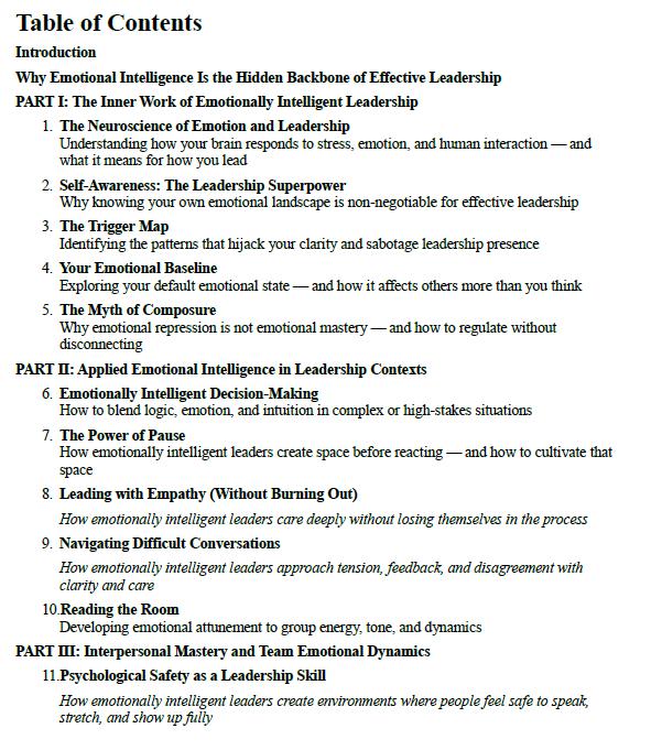 Emotional Intelligence for Managers PDF | Leadership Workbook | Coaching Tools for EQ, Self-Awareness & Team Dynamics