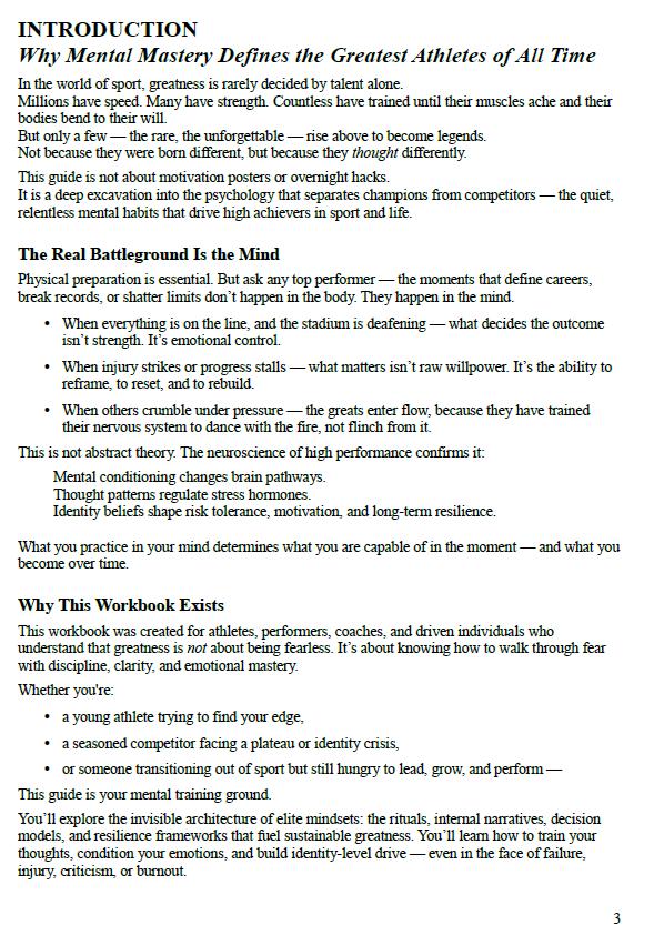 Mind of a Champion – A Psychology-Based Workbook to Build Mental Toughness, Discipline, and Resilience in a World That Tests You