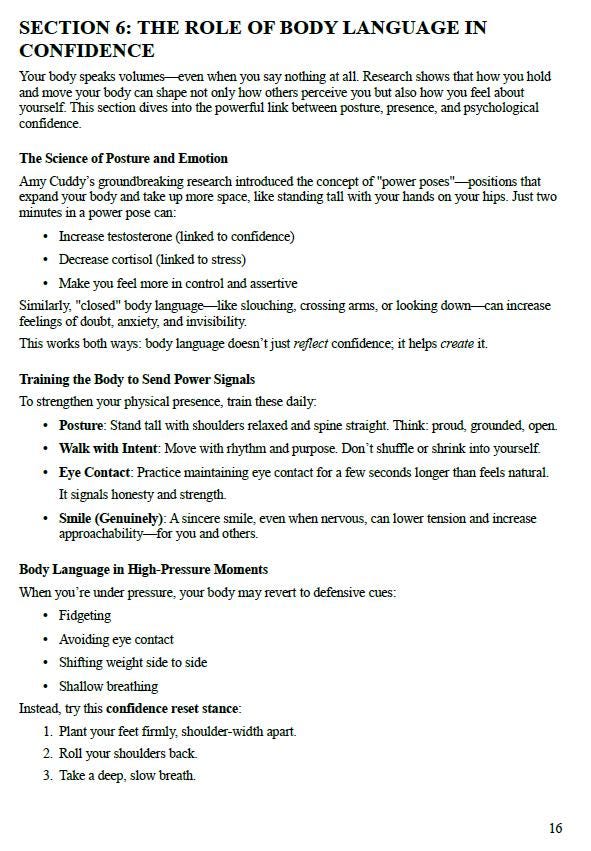 Confidence Under Pressure PDF | Stay Grounded in Stressful Moments | Speak with Poise & Overcome Social Freeze