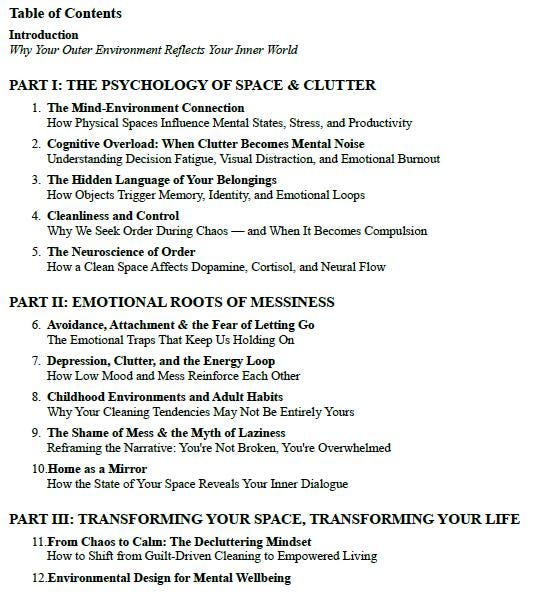 The Psychology of a Clean Home – Printable Workbook for Emotional Clarity & Decluttering Transformation (60+ Pages)