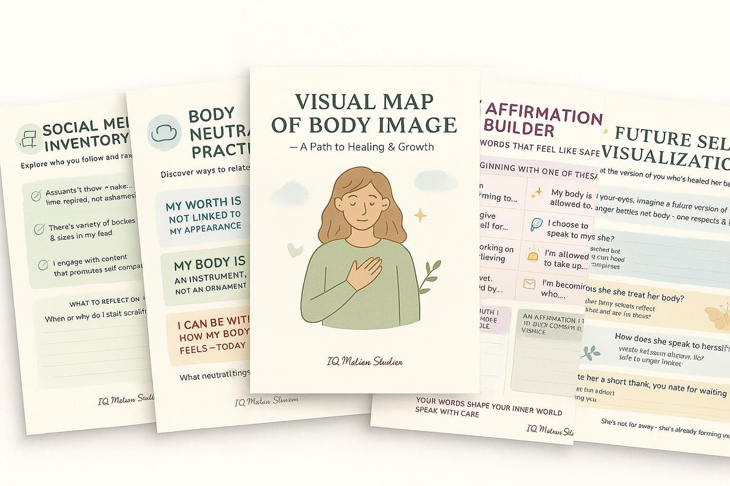 Body Image Healing Map – Gentle Psychology-Based Visual Journal for Self-Worth & Body Neutrality