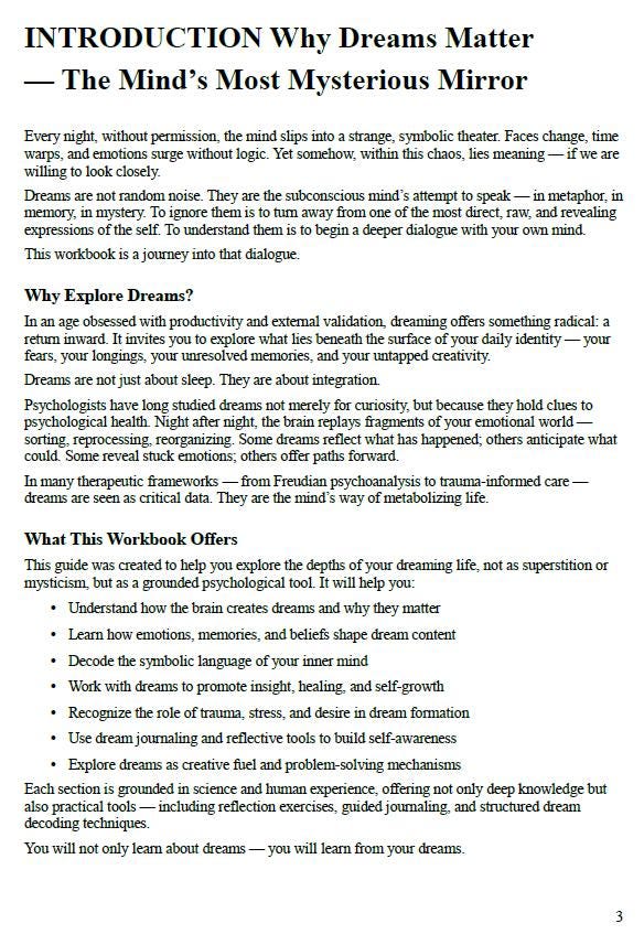 Dream Psychology Workbook – Decode Symbolism, Heal Emotionally, Explore Jung & Freud, Improve Recall, Journal Your Subconscious