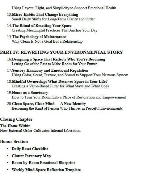 The Psychology of a Clean Home – Printable Workbook for Emotional Clarity & Decluttering Transformation (60+ Pages)