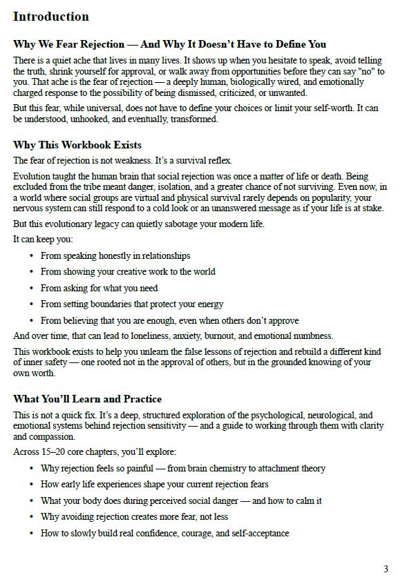 The Fear of Rejection Workbook – A Psychology-Based Guide to Overcome Avoidance, Build Resilience, and Strengthen Self-Worth