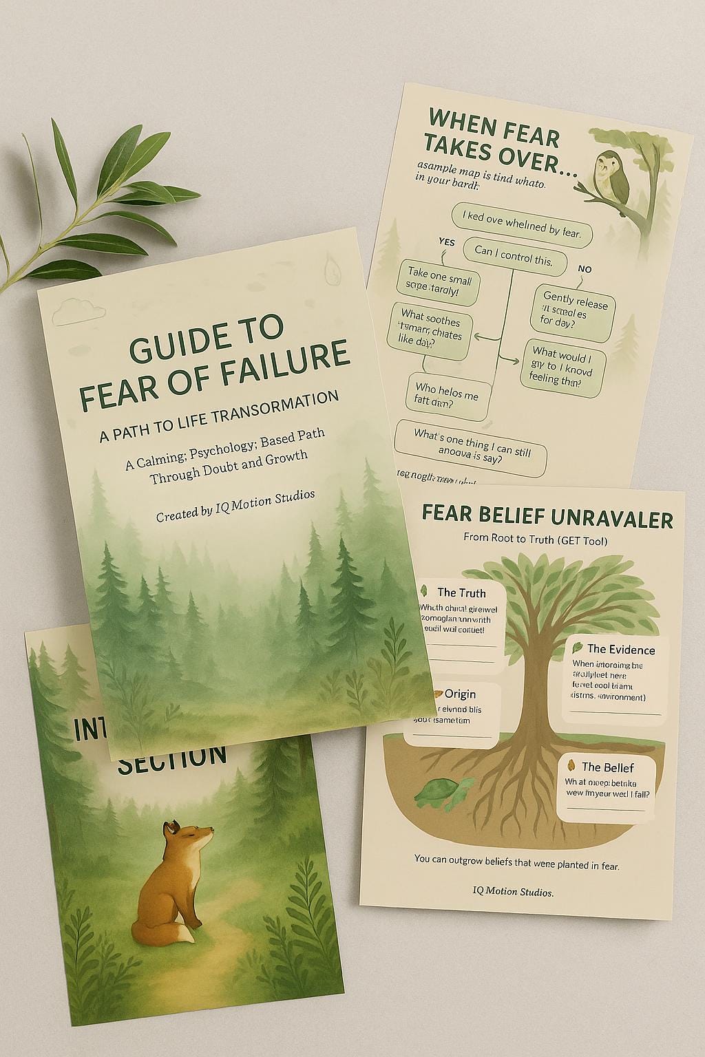 Fear of Failure Worksheets PDF – CBT-Based Self-Growth Journal | Printable Mental Health Worksheets | Overcoming Perfectionism & Self-Doubt
