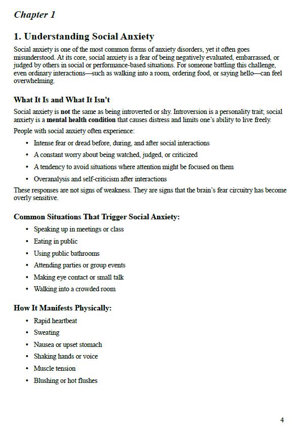 Social Anxiety Recovery Planner PDF | Confidence Workbook for Overthinking, Fear of Judgment & Social Overwhelm