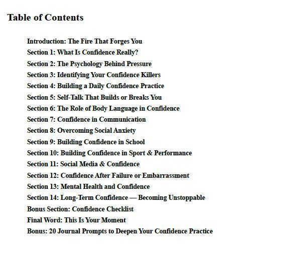 Confidence Under Pressure PDF | Stay Grounded in Stressful Moments | Speak with Poise & Overcome Social Freeze
