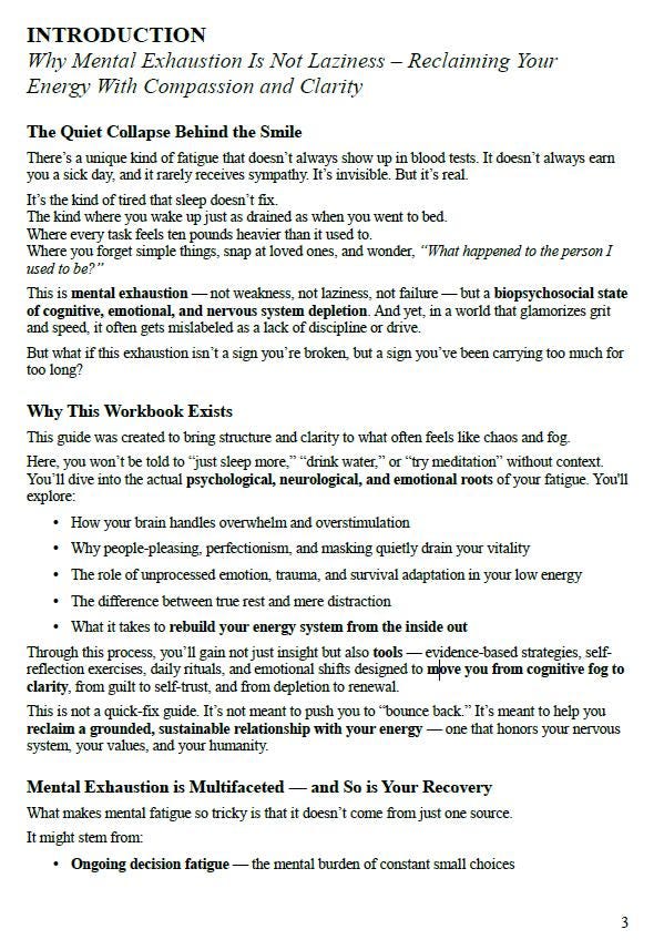 When You’re Always Tired – A Psychology Workbook to Understand Mental Exhaustion, Rebuild Energy, and Restore Your Emotional Clarity