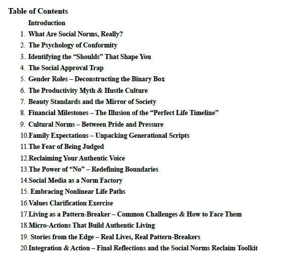 Social Norms Breakdown Workbook – Printable Psychology-Based Guide to Reclaim Your Voice, Identity & Self-Worth | A4 PDF