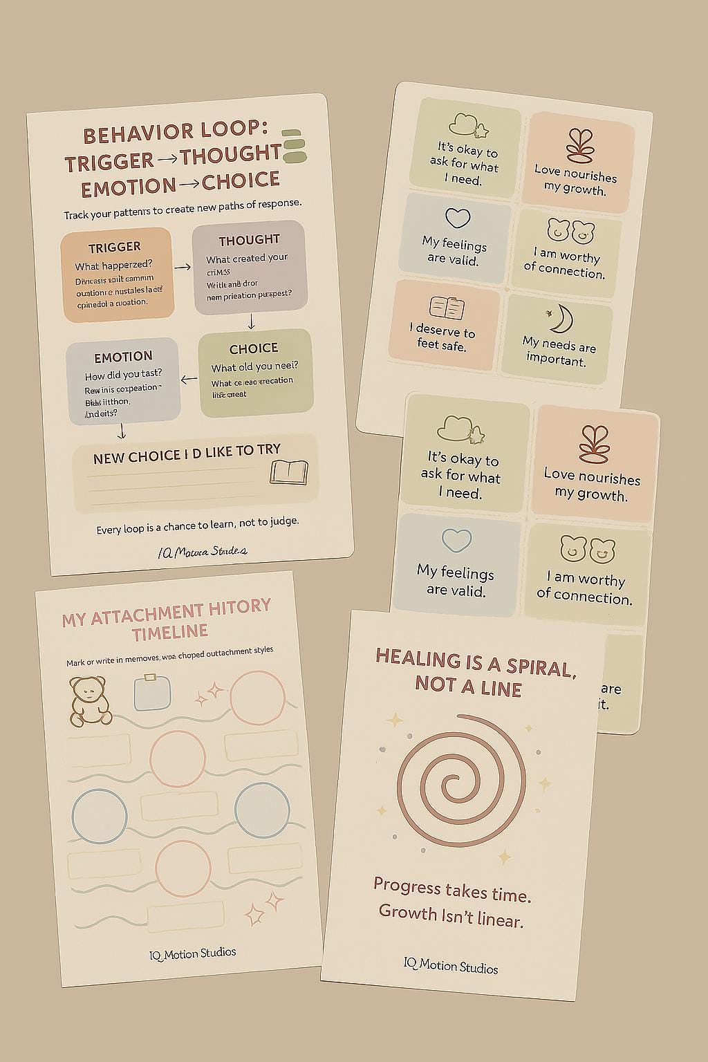 Attachment Styles Flowchart – Psychology-Based Worksheets to Heal Patterns & Strengthen Relationships