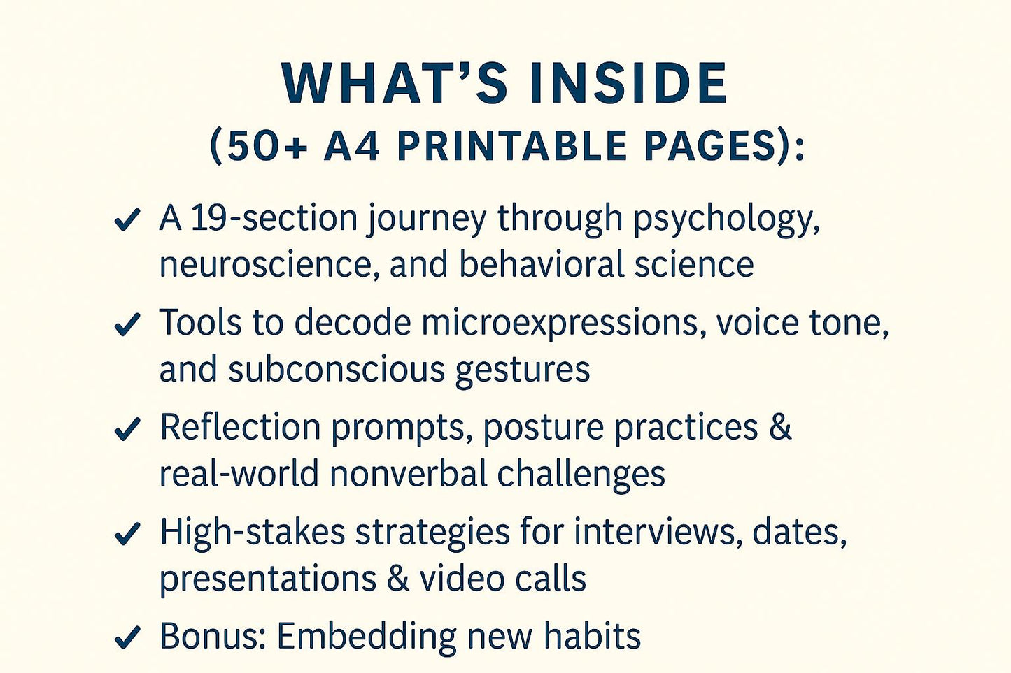 The Body Language Blueprint – Master Nonverbal Communication for Confidence, Clarity & Presence | Printable PDF Guide (50+ Pages)
