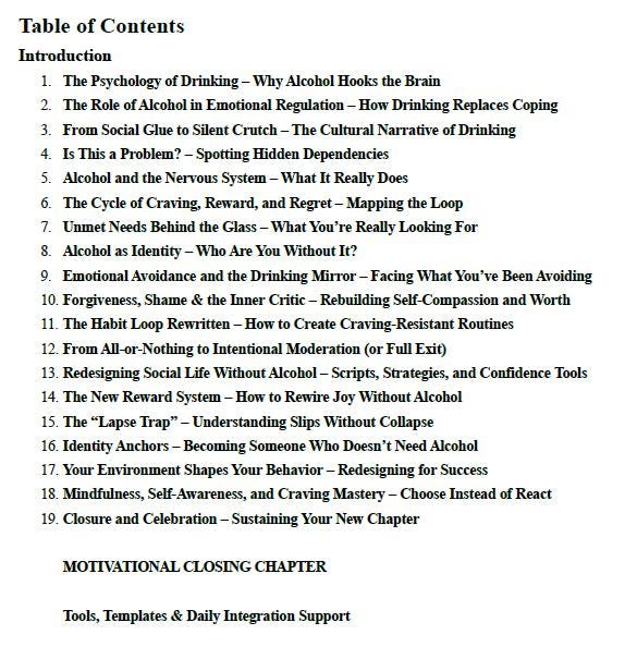 The Alcohol Habits Reset – A Psychology-Based Workbook to Rethink Drinking, Rewire Urges, and Rebuild Clarity Without Shame