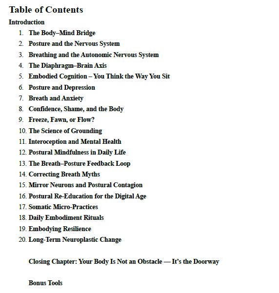 Breath & Posture – A Science-Based Workbook on How Body Position and Breathing Shape Emotion, Stress, Presence, and Self-Awareness