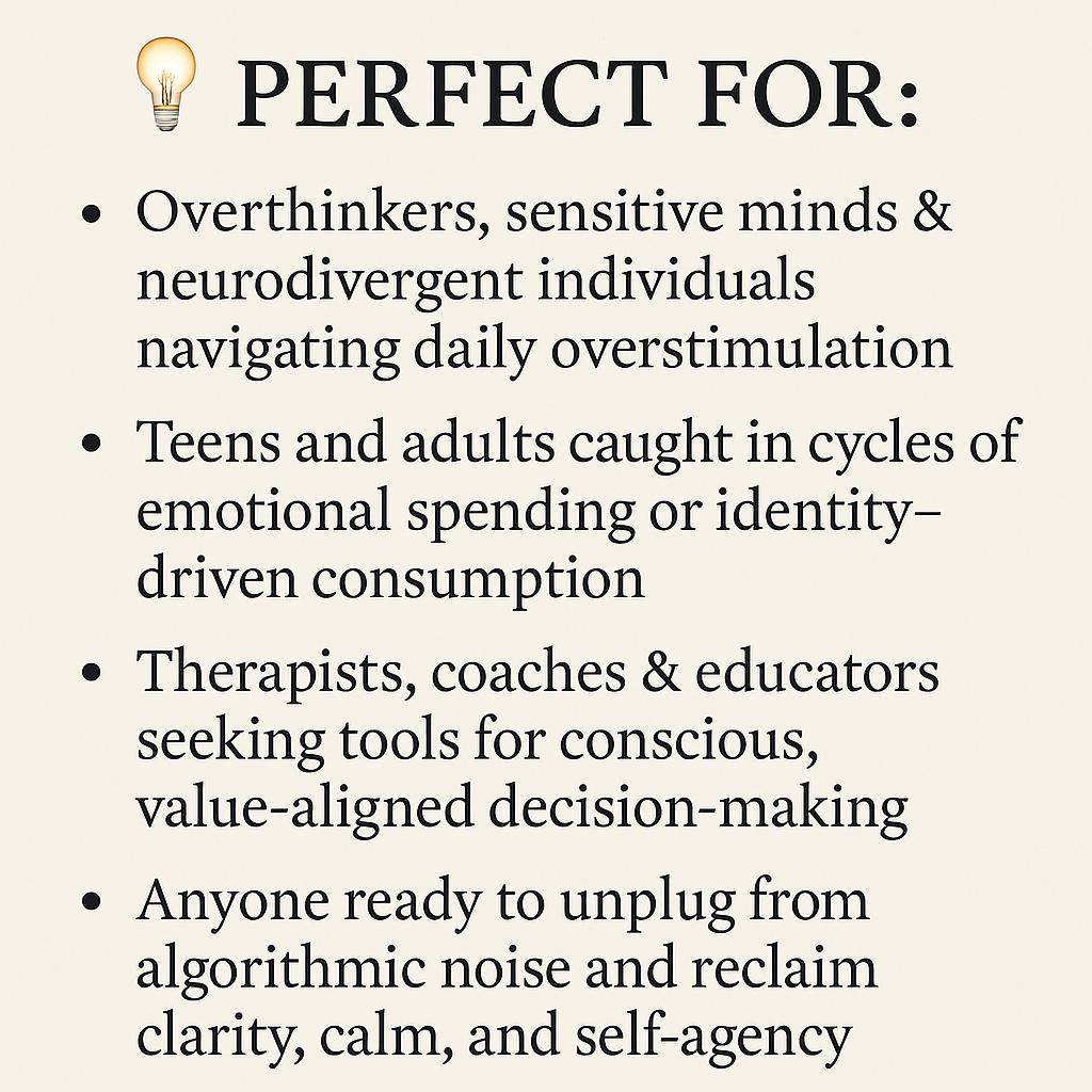 Consumer Psychology & You – A Printable Awareness Journal to Reclaim Control Over Emotional Spending, Identity and Modern Triggers