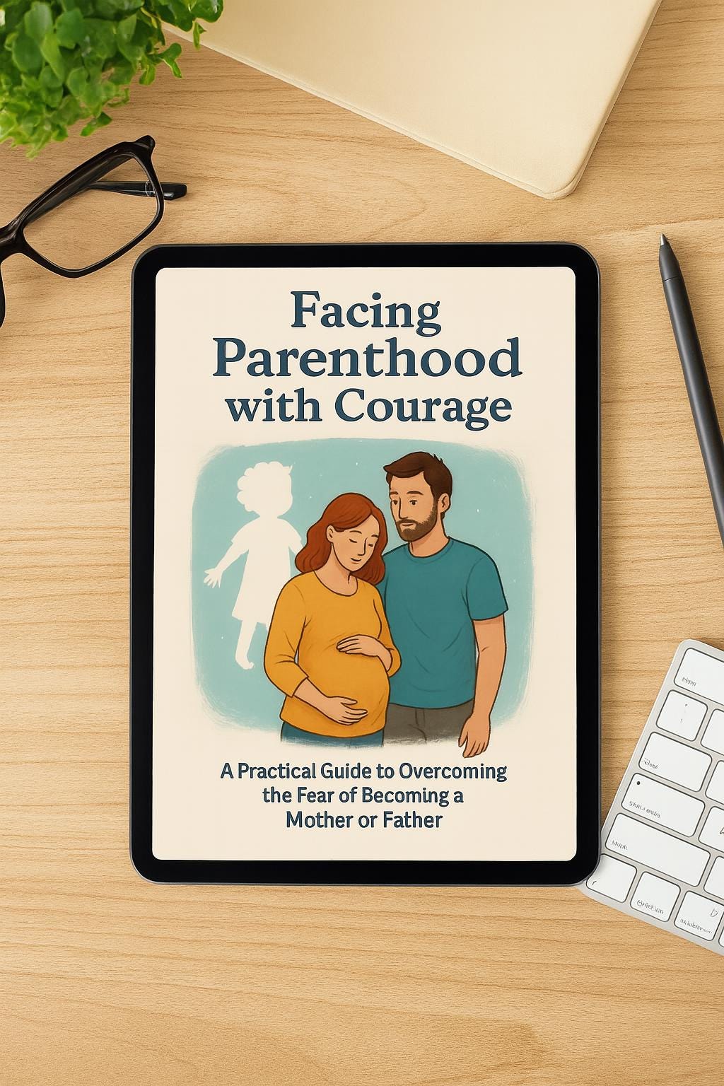 Facing Parenthood with Courage – Printable Guide for Navigating Parenting Fears, Identity Shifts & Emotional Overwhelm | A4 PDF Workbook