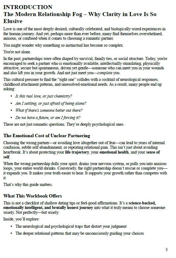 Is This Love or Just Familiarity? – A Psychology-Based Workbook on Attachment, Repetition Patterns & Relationship Clarity