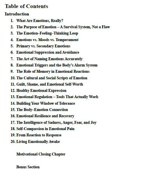 The Psychology of Emotions – A Science-Backed Workbook to Understand, Regulate & Transform Emotional Life with Insight and Clarity