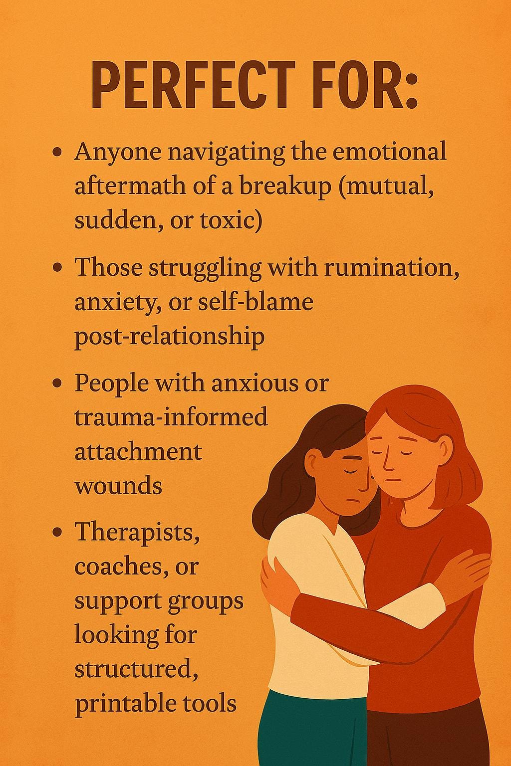 Self-Soothing for Breakups PDF | Printable Healing Workbook for Heartbreak, Anxiety, Attachment, Inner Child & Emotional Recovery