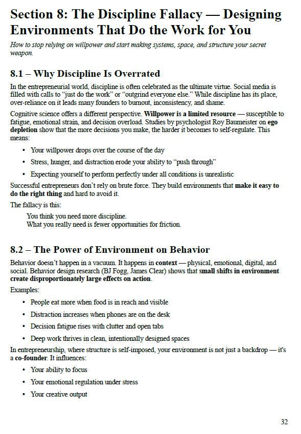 Entrepreneurial Mindset Guide PDF – 60+ Pages for Building Resilience, Vision & Growth Habits | Psychology-Based Workbook