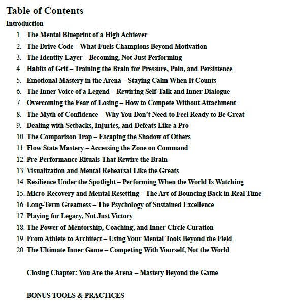 Mind of a Champion – A Psychology-Based Workbook to Build Mental Toughness, Discipline, and Resilience in a World That Tests You