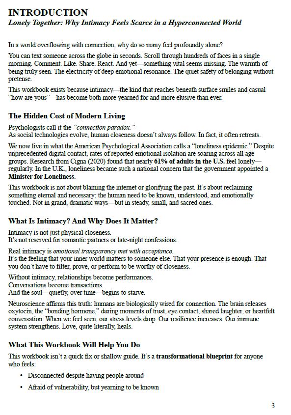 The Intimacy Blueprint | Emotional & Physical Closeness Guide | Psychology Workbook PDF (60+ Pages)