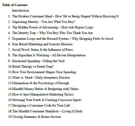 Consumer Psychology & You – A Printable Awareness Journal to Reclaim Control Over Emotional Spending, Identity and Modern Triggers
