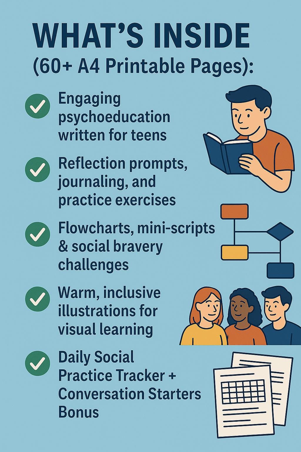 Social Skills for Teens Workbook – Build Confidence, Communication & Friendships | PDF Guide for Anxiety, Conversation, and Self-Esteem