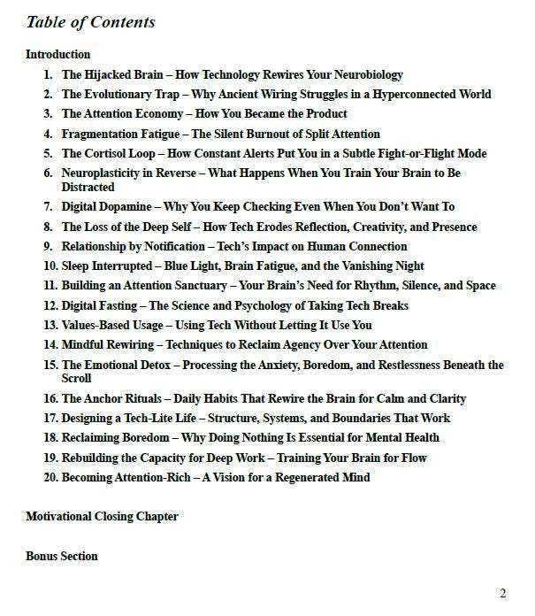 Reclaim Your Focus & Clarity | Attention Workbook for Mental Presence | 60+ Pages | Psychology Tools