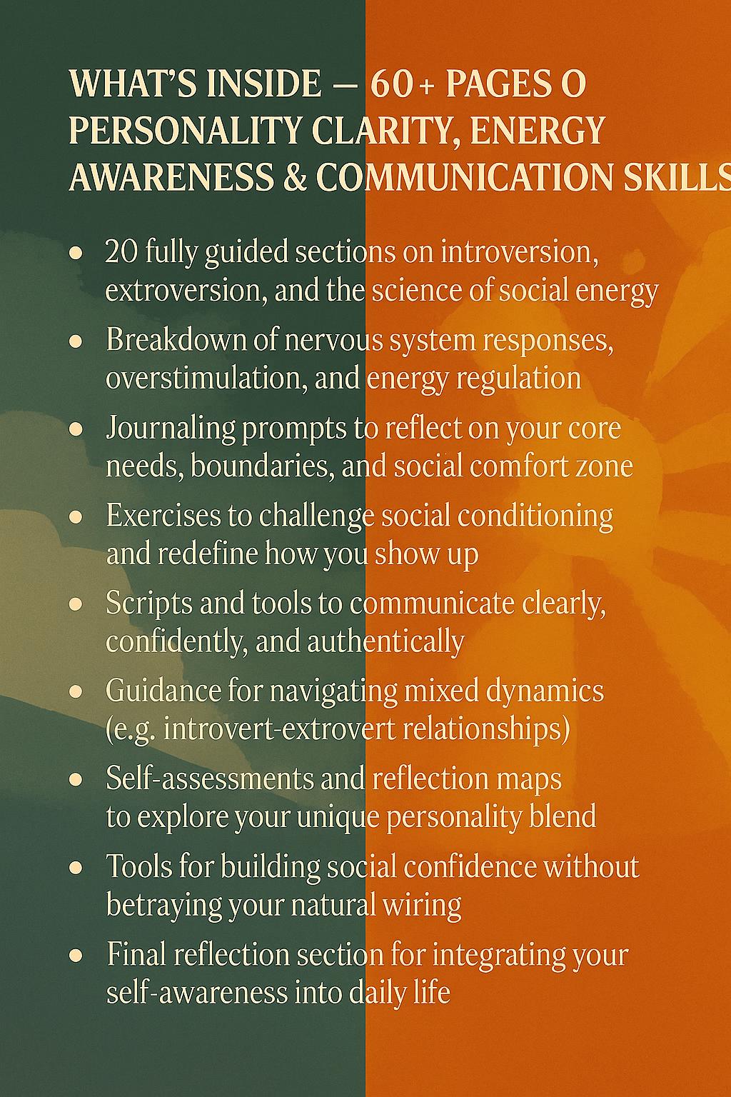 Introvert vs. Extrovert – A Psychology-Based Workbook on Personality, Energy, Boundaries & Building Social Confidence