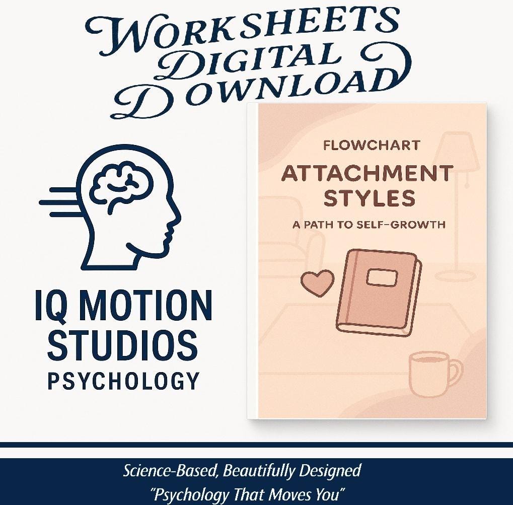 Attachment Styles Flowchart – Psychology-Based Worksheets to Heal Patterns & Strengthen Relationships