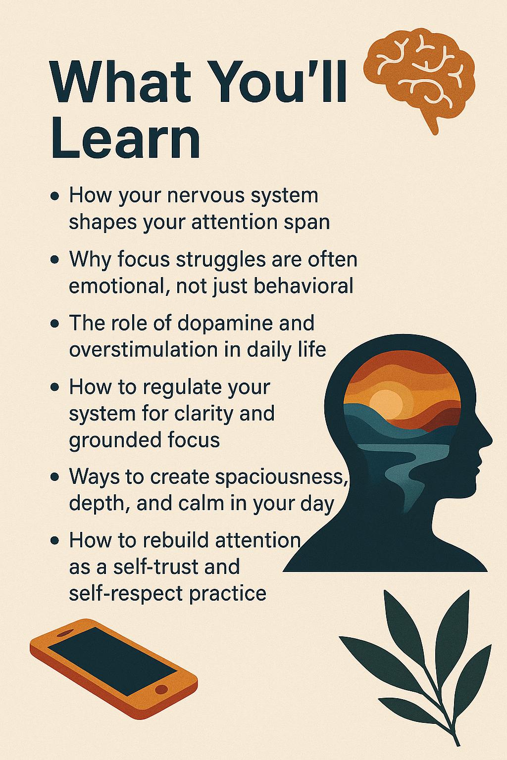Reclaim Your Focus & Clarity | Attention Workbook for Mental Presence | 60+ Pages | Psychology Tools