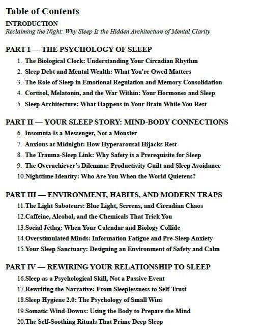 Sleep Psychology Log – A Science-Based Workbook for Sleep Recovery, Nervous System Balance & Deep Rest (60+ Printable Pages)