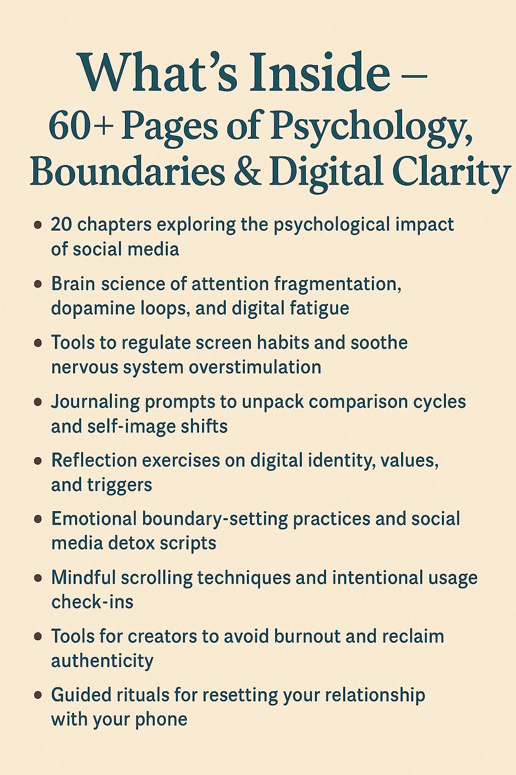 Healthy Social Media Use – A Psychology-Based Workbook for Digital Boundaries, Emotional Awareness & Intentional Online Living