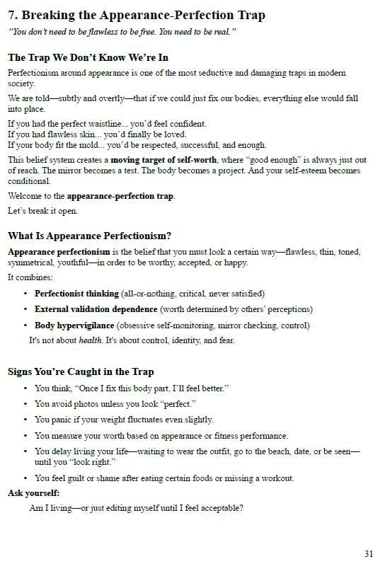 The Body Image Rewrite Guide – A Psychology-Based Workbook to Heal Body Shame, Comparison, and Self-Worth from the Inside Out