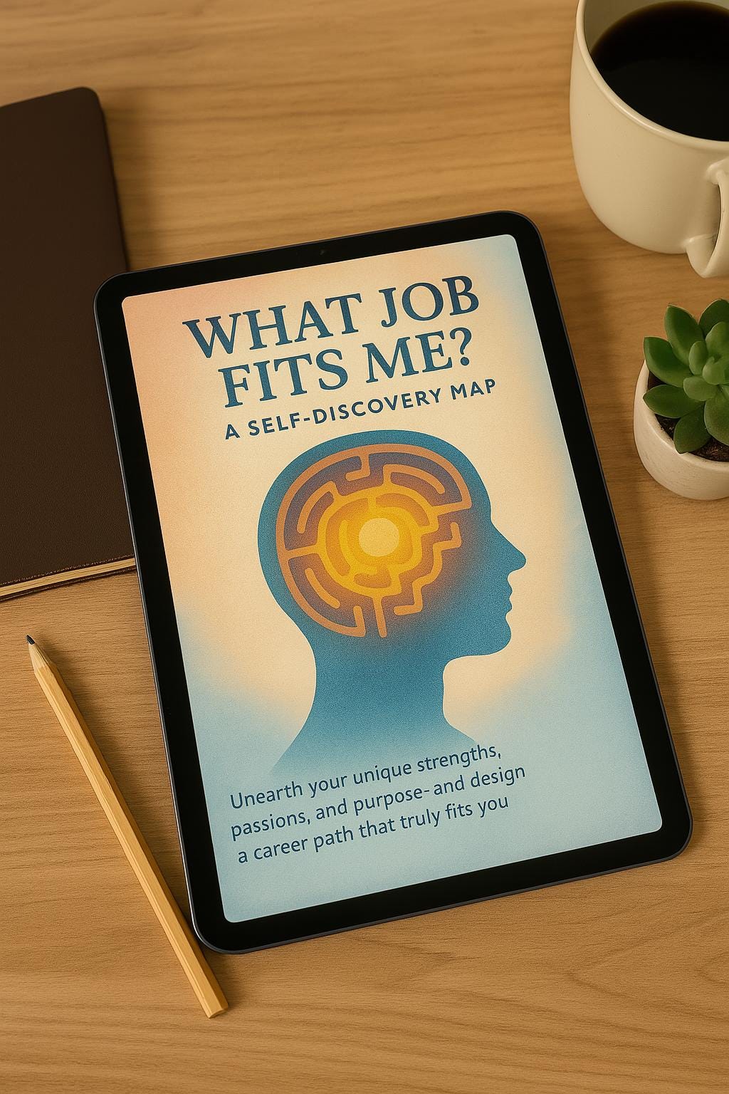 What Job Fits Me? Workbook | Career Self-Discovery Map | Psychology-Based PDF Journal for Finding the Right Path