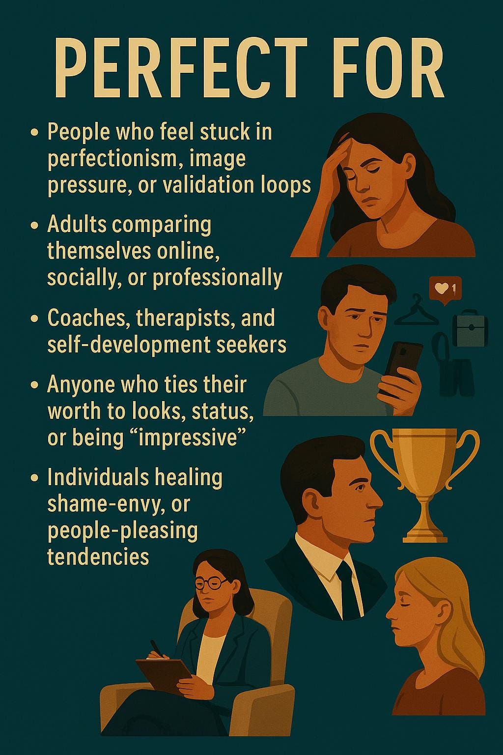Status-Seeking Workbook | Psychology of Approval & Appearance | Self-Worth Healing PDF (60+ pages)
