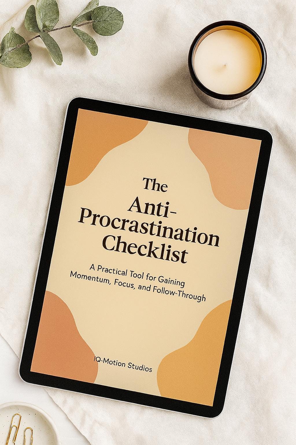 Anti-Procrastination Checklist | Psychology-Based Tool for Focus, Momentum & Motivation