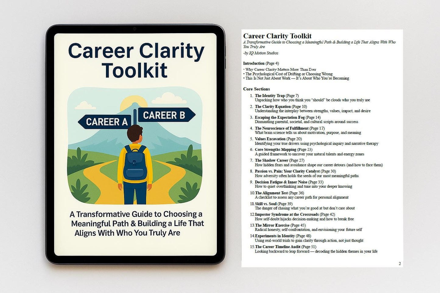 Career Clarity Toolkit | Printable Self-Coaching Workbook for Choosing a Meaningful Career Path | Psychology-Based Career Planner PDF