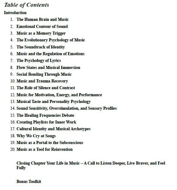 The Psychology of Music – A Science-Backed Workbook on How Sound Shapes Emotion, Memory, Focus, Healing, and Human Connection