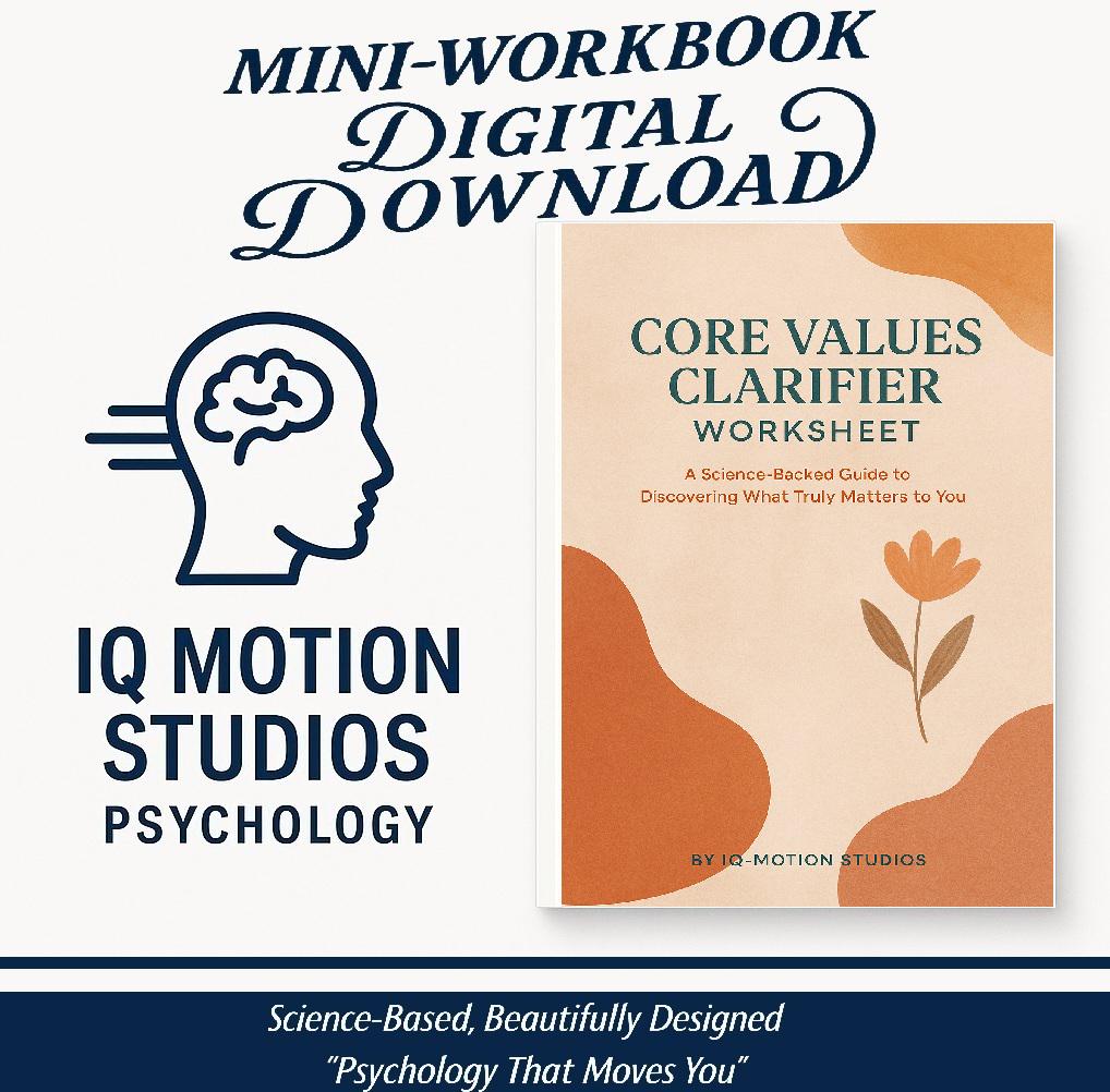 Core Values Clarifier Worksheet | Self-Discovery Journal for Life Alignment & Decision-Making | A4 Printable PDF