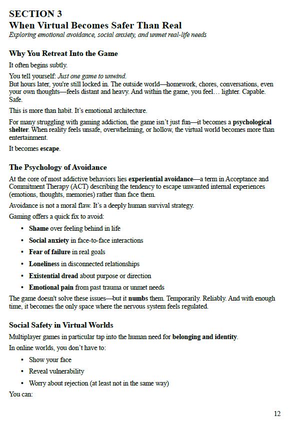 The Gaming Addiction Recovery Map – A Psychology-Based Workbook to Reclaim Focus, Heal Dopamine Dysregulation, and Rebuild Motivation