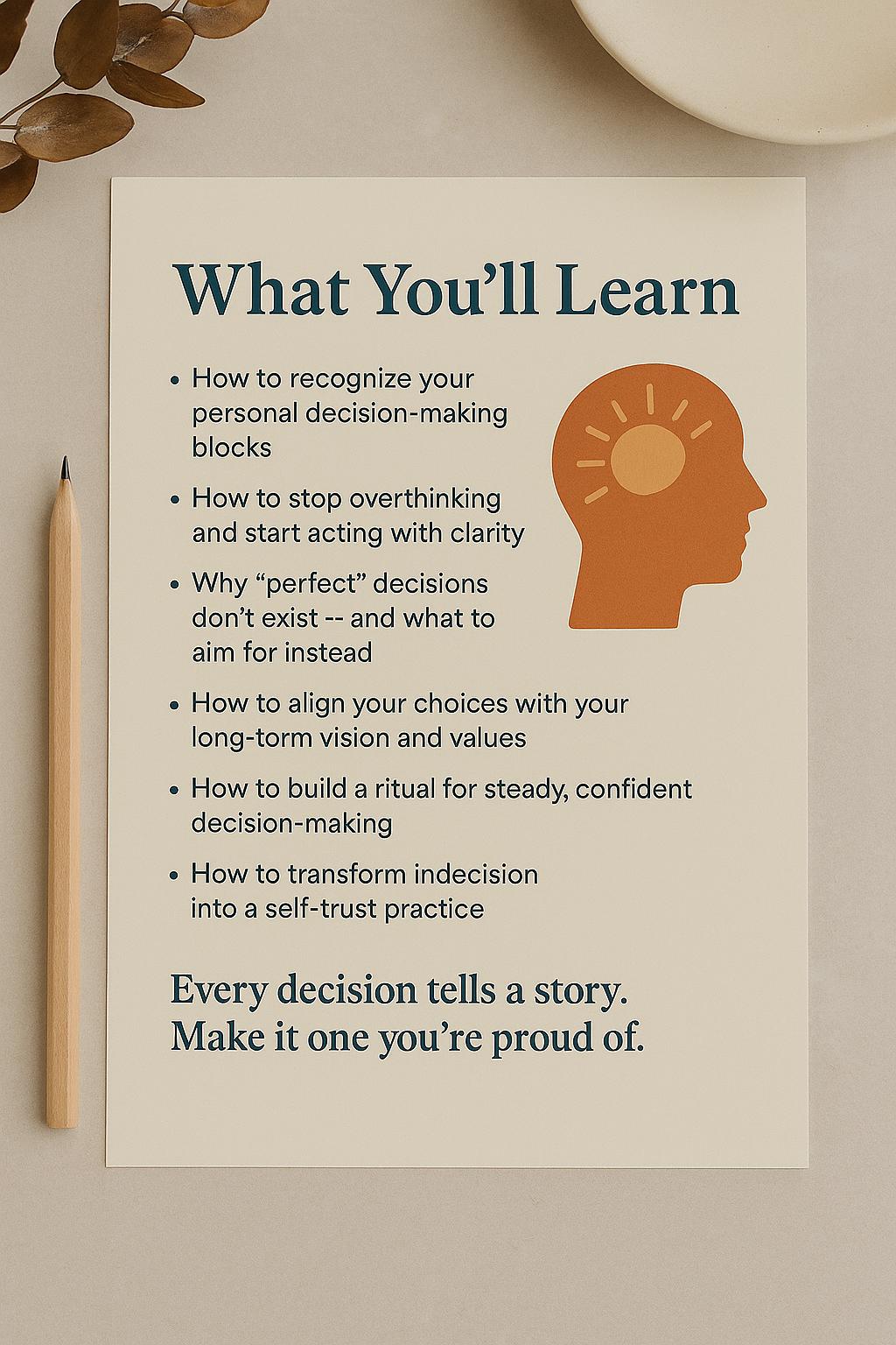 The Decision-Maker’s Mindset Tool | Psychology-Based Guide to Clarity, Confidence & Action
