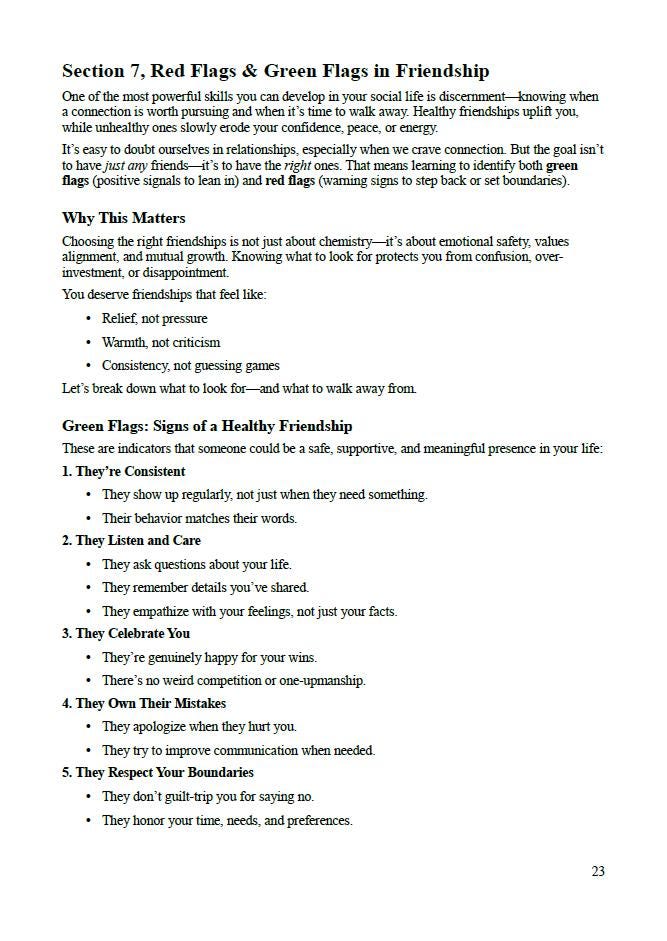 Friendship Workbook, Guide to Making Friends, Deepening Connections, Improving Social Skills, & Overcoming Social Anxiety, Self-Help Journal
