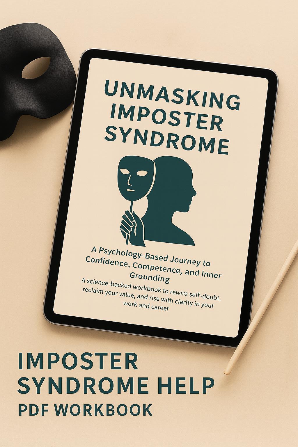 Unmasking Imposter Syndrome PDF Workbook | Confidence, Self-Doubt, Burnout & Belonging | Psychology-Based Inner Healing Guide