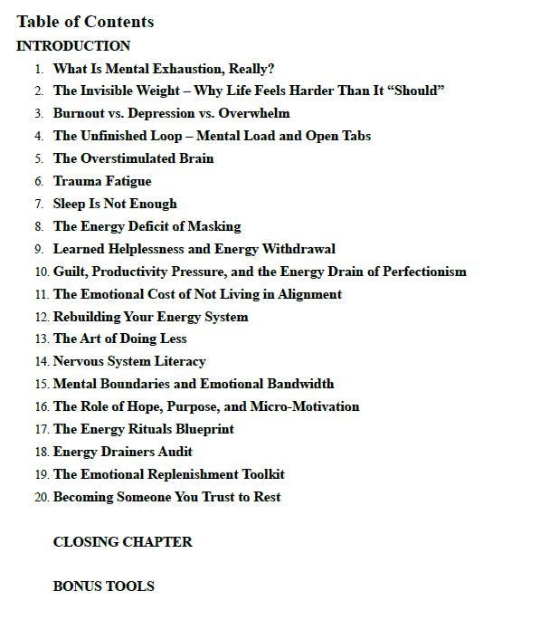 When You’re Always Tired – A Psychology Workbook to Understand Mental Exhaustion, Rebuild Energy, and Restore Your Emotional Clarity